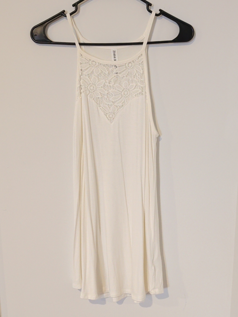 Spaghetti-Strap Cream Tunic Zenana Signature